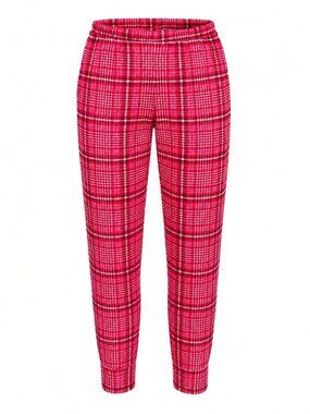 Sanctuary Size Large Red Plaid Pajama Lounge Pants Cozy Sleepwear Stretch Knit